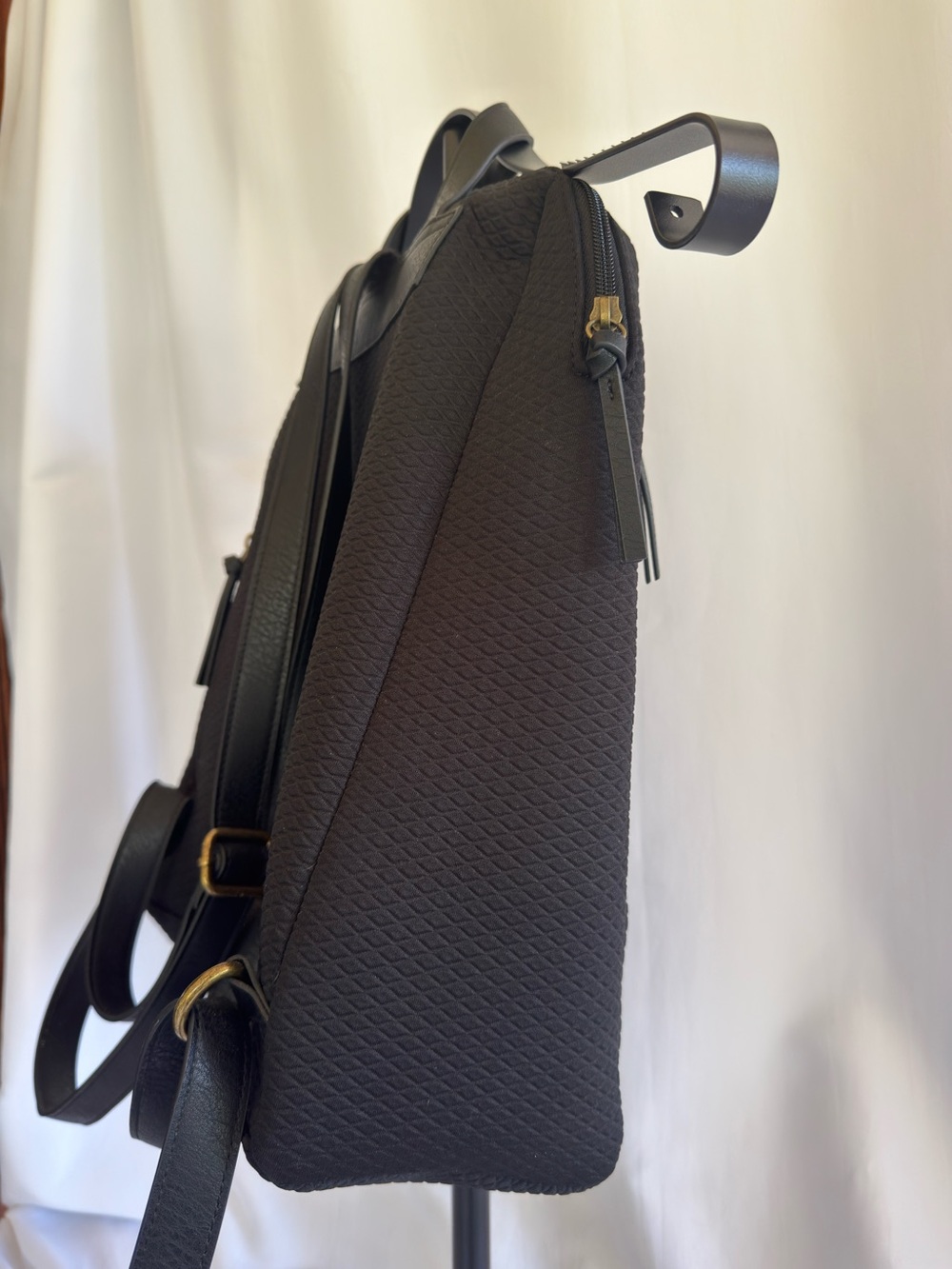 The Sak Olvera Metro Black Textured Backpack with Gold Accents NWOT - Picture 3 of 7